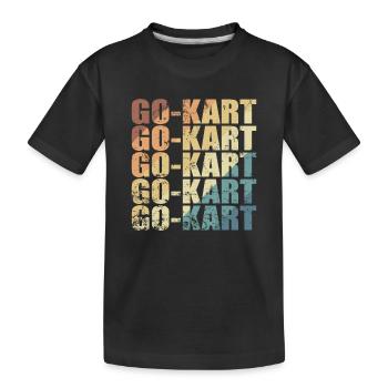 Go-Kart Auto Rennen Hobby Rennstrecke - Kinder Premium Bio T-Shirt - Schwarz - Vorne