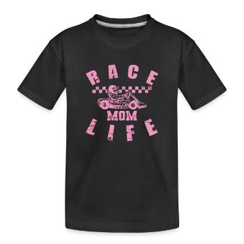 Piste de course de kart Race Mom Life - T-shirt bio Premium Enfant - noir - Devant