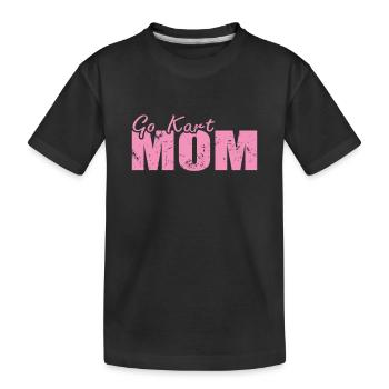 Go Kart Mom Rennen Runde Rennstrecke - Kinder Premium Bio T-Shirt - Schwarz - Vorne