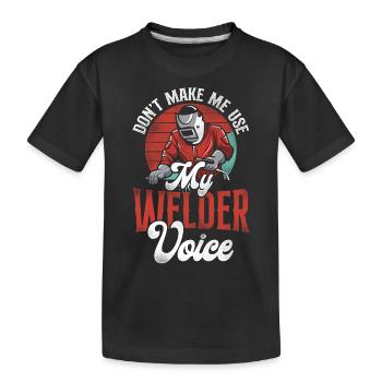 Welder Welding Vintage Retro Don't - Kids' Premium Organic T-Shirt - black - Front