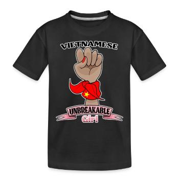 Fille vietnamienne Héritage vietnamien incassable - T-shirt bio Premium Enfant - noir - Devant