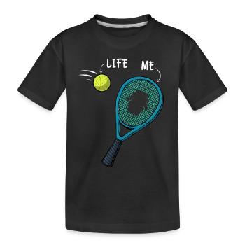 Joueur de tennis Tennis Raquette de tennis Tennis - T-shirt bio Premium Enfant - noir - Devant