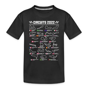 English Car Circuits - Kids' Premium Organic T-Shirt - black - Front
