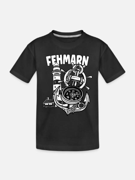 Fehmarn - Kinder Premium Bio T-Shirt - Schwarz
