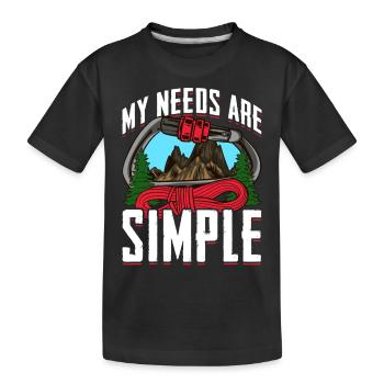 Alpiniste mes besoins sont simples - T-shirt bio Premium Enfant - noir - Devant