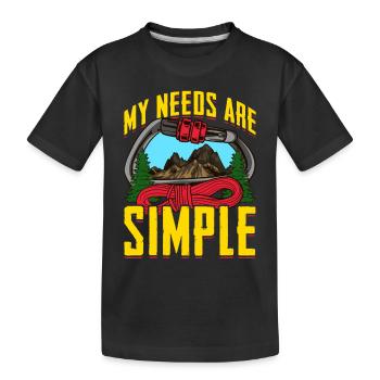 Alpiniste mes besoins sont simples - T-shirt bio Premium Enfant - noir - Devant