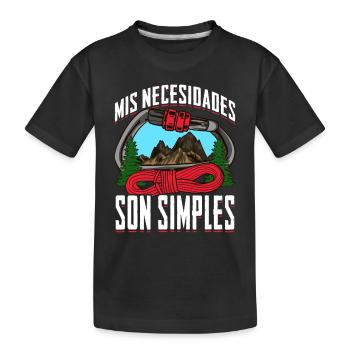 Alpiniste mes besoins sont simples - T-shirt bio Premium Enfant - noir - Devant