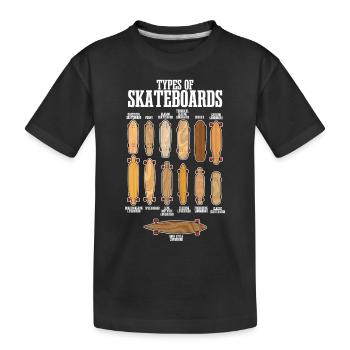 Types of Skateboards Skate Skateboard - Kids' Premium Organic T-Shirt - black - Front