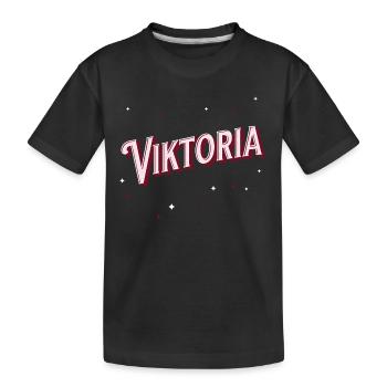 Victoria Nom Personnalisé - T-shirt bio Premium Enfant - noir - Devant