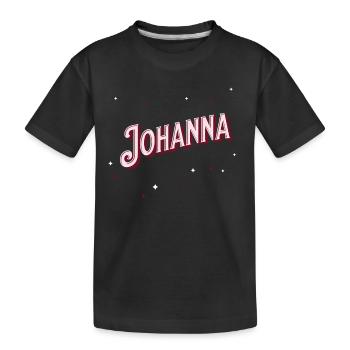 Nom de Johanna personnalisé - T-shirt bio Premium Enfant - noir - Devant