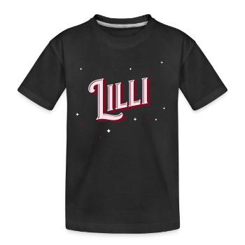 Nom Lilli personnalisé - T-shirt bio Premium Enfant - noir - Devant
