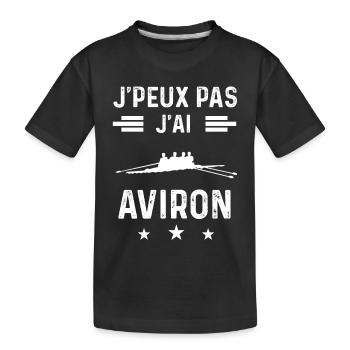 avironneur je peux pas j'ai aviron canoe - T-shirt bio Premium Enfant - noir - Devant