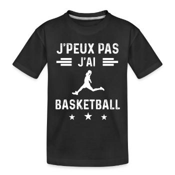 basketteur je peux pas j'ai basketball joueur - T-shirt bio Premium Enfant - noir - Devant