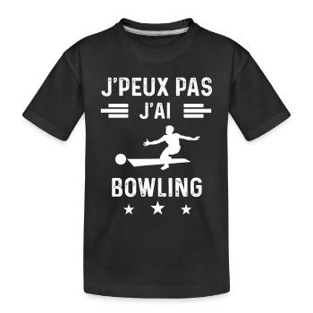 lanceur je peux pas j'ai bowling - T-shirt bio Premium Enfant - noir - Devant