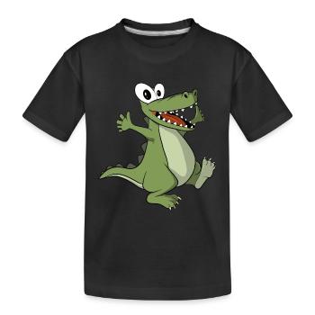 Joyeux Crocodile - T-shirt bio Premium Enfant - noir - Devant