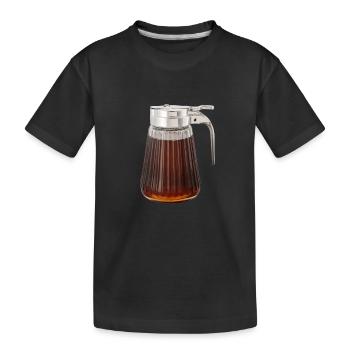 Syrup For Pancakes Flipping Flapjack Breakfast - Kids' Premium Organic T-Shirt - black - Front