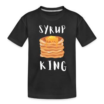 Syrup For Pancakes Flipping Flapjack Breakfast - Kids' Premium Organic T-Shirt - black - Front