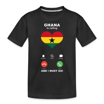 Le Ghana appelle Ghana Heart Souvenir - T-shirt bio Premium Enfant - noir - Devant