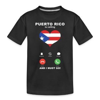 Porto Rico appelle Puerto Rico Heart Souvenir - T-shirt bio Premium Enfant - noir - Devant