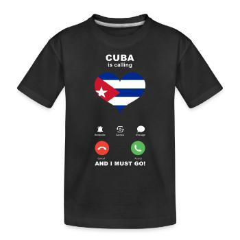 Cuba appelle Cuba Heart Souvenir - T-shirt bio Premium Enfant - noir - Devant