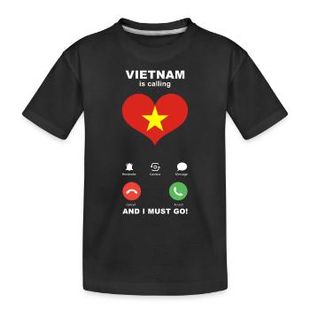 Le Vietnam appelle Vietnam Heart Souvenir - T-shirt bio Premium Enfant - noir - Devant