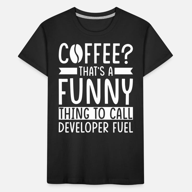 Developer Coffee Slogan Software Developer Kids' Premium Organic T-Shirt