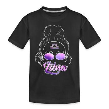 Signe du zodiaque Balance Cadeau Balance - T-shirt bio Premium Enfant - noir - Devant