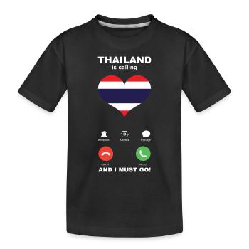 La Thaïlande appelle Thailand Heart Souvenir - T-shirt bio Premium Enfant - noir - Devant