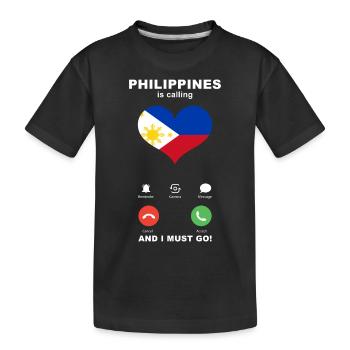 Les Philippines appellent Philippines Heart Souvenir - T-shirt bio Premium Enfant - noir - Devant