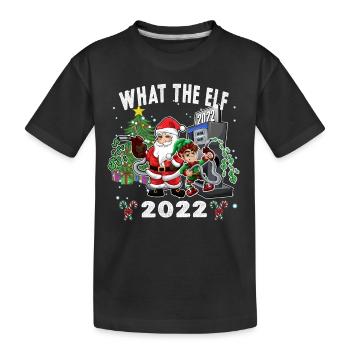 Qu’est-ce que le Père Noël Elf et la pompe à essence Elf - T-shirt bio Premium Enfant - noir - Devant