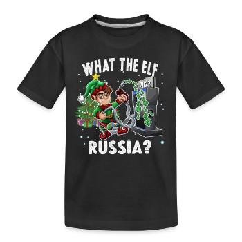 Drôle Elf Pompe à essence Noël Ce que l’Elfe - T-shirt bio Premium Enfant - noir - Devant