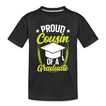 Fier cousin d’un diplômé diplômé - T-shirt bio Premium Enfant - noir - Devant