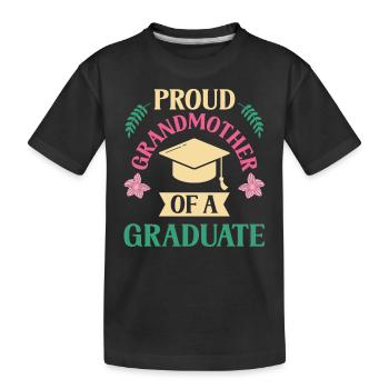 Fière grand-mère d’un diplômé diplômé - T-shirt bio Premium Enfant - noir - Devant