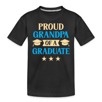 Fier grand-père d’un diplômé diplômé - T-shirt bio Premium Enfant - noir - Devant