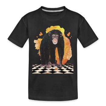 Chimpanzé - T-shirt bio Premium Enfant - noir - Devant
