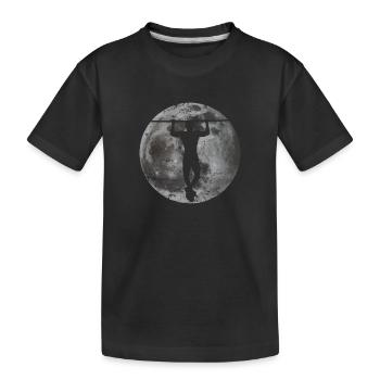 Calisthenics Logo Pull-up Fitness Workout - Kids' Premium Organic T-Shirt - black - Front