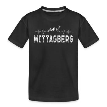 Skifahren Ski Mittagberg - Kinder Premium Bio T-Shirt - Schwarz - Vorne