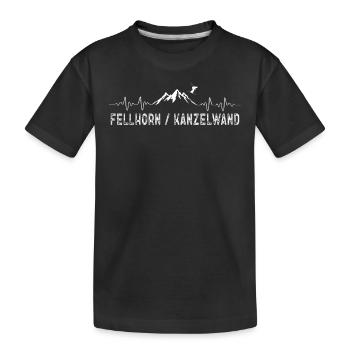 Skifahren Ski Fellhorn / Kanzelwand - Kinder Premium Bio T-Shirt - Schwarz - Vorne