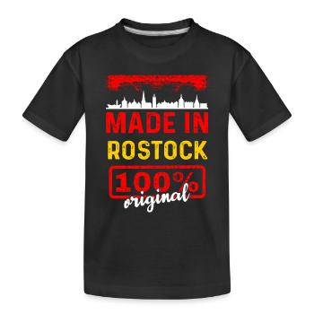 Rostock - Kinder Premium Bio T-Shirt - Schwarz - Vorne