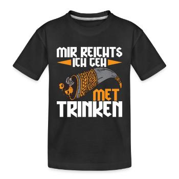 Wikinger Odin Germanen - Kinder Premium Bio T-Shirt - Schwarz - Vorne