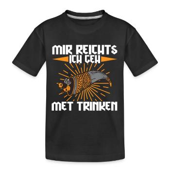 Wikinger Odin Germanen - Kinder Premium Bio T-Shirt - Schwarz - Vorne