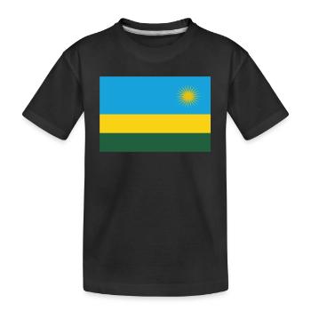 Offizielle Ruanda Flagge Ruandan Country Pride - Kinder Premium Bio T-Shirt - Schwarz - Vorne