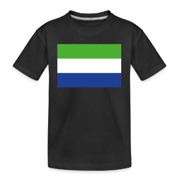Official Sierra Leone Flag Sierra Leonian Country - Kids' Premium Organic T-Shirt - black - Front