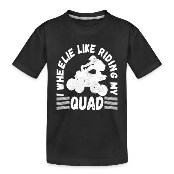 Quad Bike Quad Riders - Kids' Premium Organic T-Shirt - black - Front