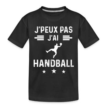 handballeur je peux pas j'ai handball sport - T-shirt bio Premium Enfant - noir - Devant