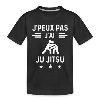 judoka je peux pas j'ai ju jitsu - T-shirt bio Premium Enfant - noir - Devant