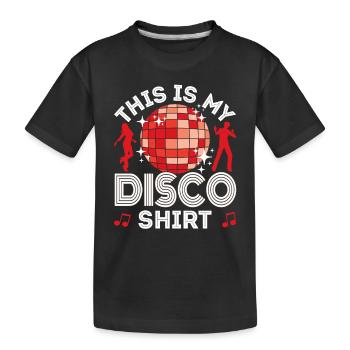 Disco 70er 80er Jahre Disko Party Outfit Discothek - Kinder Premium Bio T-Shirt - Schwarz - Vorne