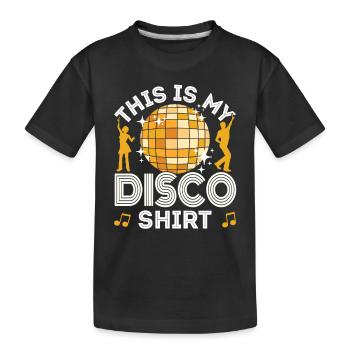Disco 70er 80er Jahre Disko Party Outfit Discothek - Kinder Premium Bio T-Shirt - Schwarz - Vorne