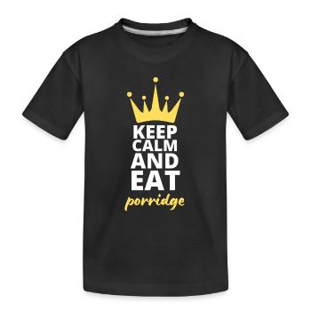 Cereal Grits Kasha Upma Rice And Morning Cornmeal - Kids' Premium Organic T-Shirt - black - Front