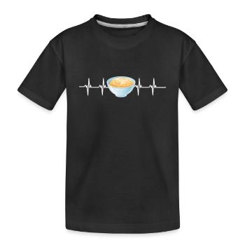 Grains de céréales Kasha Upma Riz et semoule de maïs du matin - T-shirt bio Premium Enfant - noir - Devant